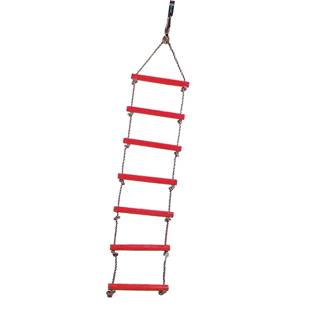 Kids Outdoor Swing Seat Climbing Ladder Disc Rope Swingset Backyard Garden Toy