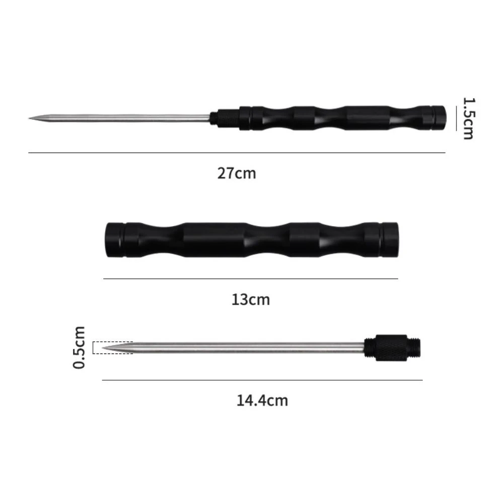 الفولاذ المقاوم للصدأ إبرة سبائك الألومنيوم الحد من ضغط الهواء أداة تنفيس الأسماك أداة انفصال صيد السمك أدوات ثنائية الغرض #2