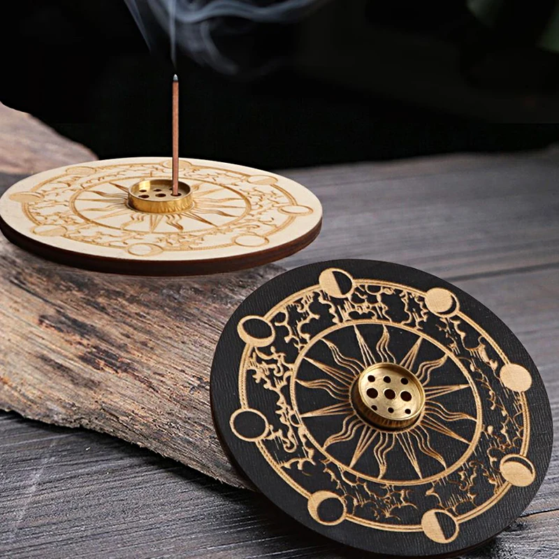 Creative Wood Aroma Stand Incenses Stick Holder Fragrant Insertion Candle Holder lLiving Yoga Room Home Office Relax Decoration