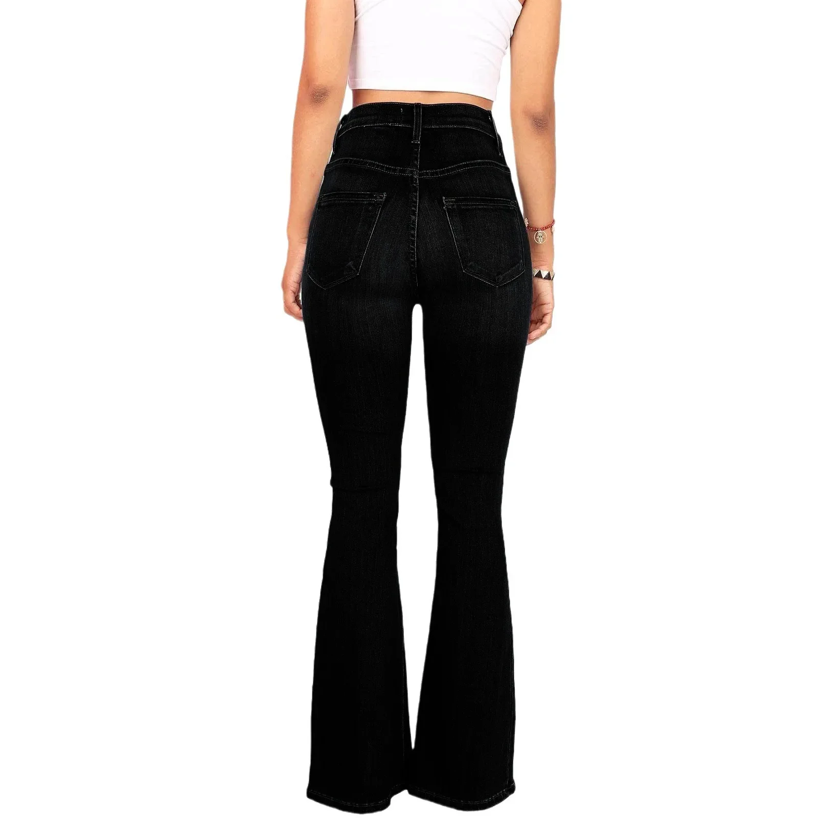 Celana Denim Slim Fit Seksi Bodycon Jeans Wanita Musim Panas Kurus Slim Pinggang Tinggi Bokong Menyala Pensil Jeans Denim Celana