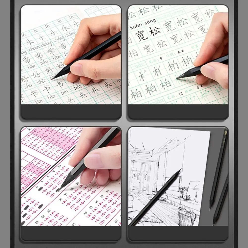 10/30PCS Professional Black Wood Pencil HB 2B Black Lead HB/2B Pencil Sketch Pencil Gift
