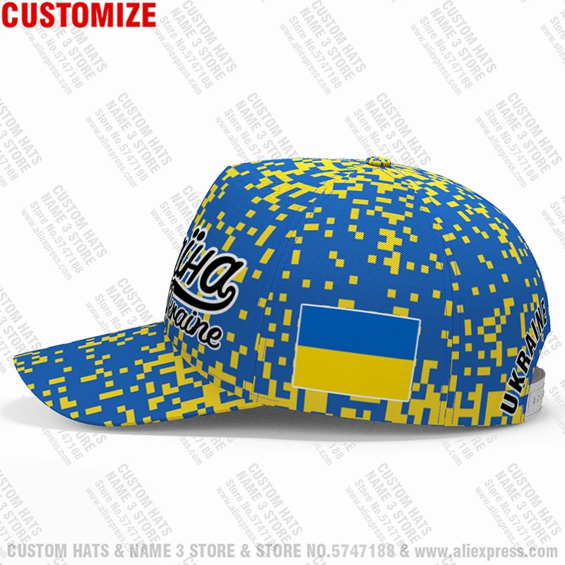 Ukraine Baseball Cap Free 3d Custom Made Name Number Team Logo Aw Hat Ukr Country Travel Ukrainian Nation Ukrayina Flag Headgear