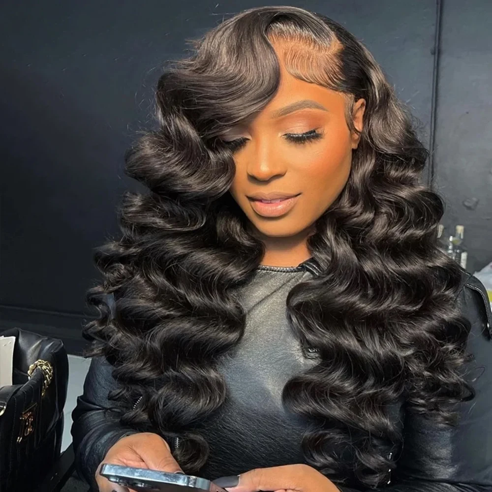 

Свободный парик с глубокими волнами 360, полный парик шнурка, человеческие волосы, предварительно выщипанный фронтальный парик 13x4 13x6, прозрачный парик фронта шнурка для чернокожих женщин