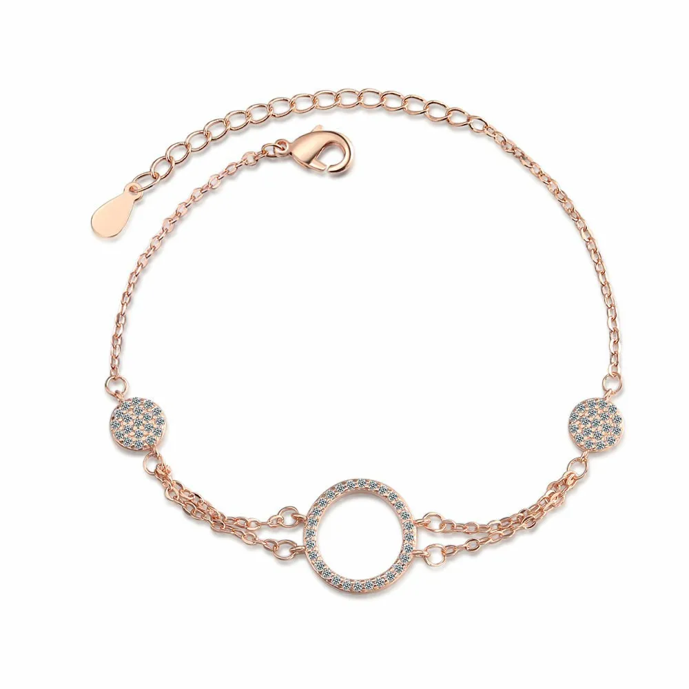 Authentic 925 Sterling Silver Simple Ring Bracelet for Women Simple Basic Circle Bracelet for Female Fine Jewelry Wedding Gift