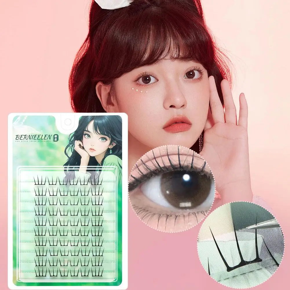 韓国ガールグループつけまつげアーク型ステム自然カーリングアップセグメントエクステンション女性リーグエース 2.0 まつげメイク