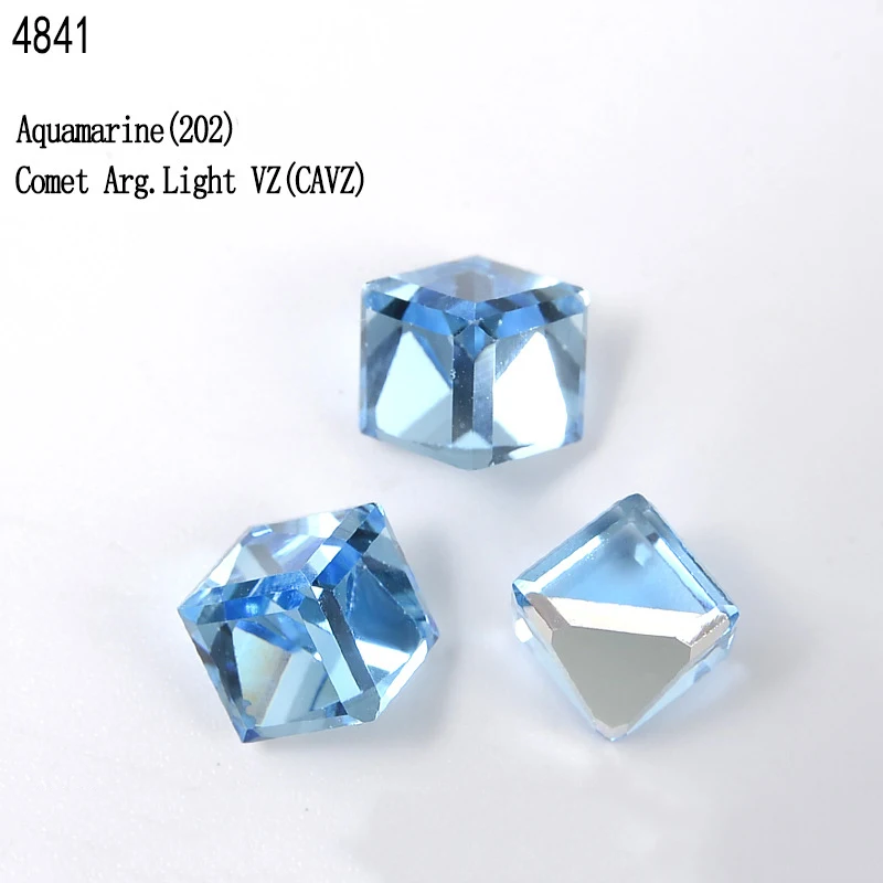 4841 Cube Fancy Stone Original Crystals from Austria Rhinestone for DIY Jewelry Making Women Nail Art Loose Beads