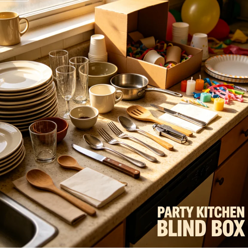 Curated Mystery Tableware Blind Box, Diverse Stylish Household Dining Goods, Unexpected Beautiful Pieces to Upgrade Your Dining Atmosphere