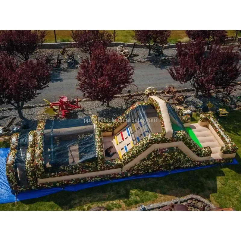 Camouflage Themed Inflatable Castle Bounce House Slide Inflatable Castle Inflatable Bounce House for Kid Party Combo