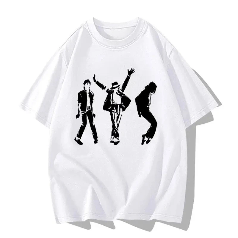 Family Matching Oversize T‑Shirt Retro Pop Star Silhouette Portrait Bold Block Letter Front‑Print Music Streetwear Tee Tops