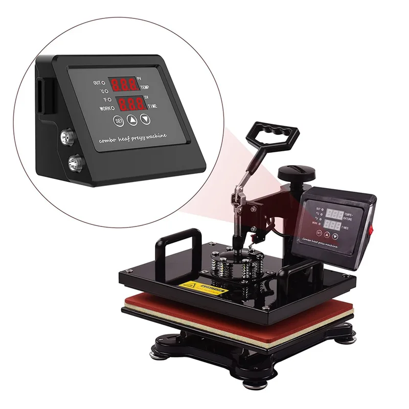 

ABWR-For Heat Press Machine Multi-Functional Heat Press Machine Control Box Digital Box LED Controller For T-Shirts US Plug