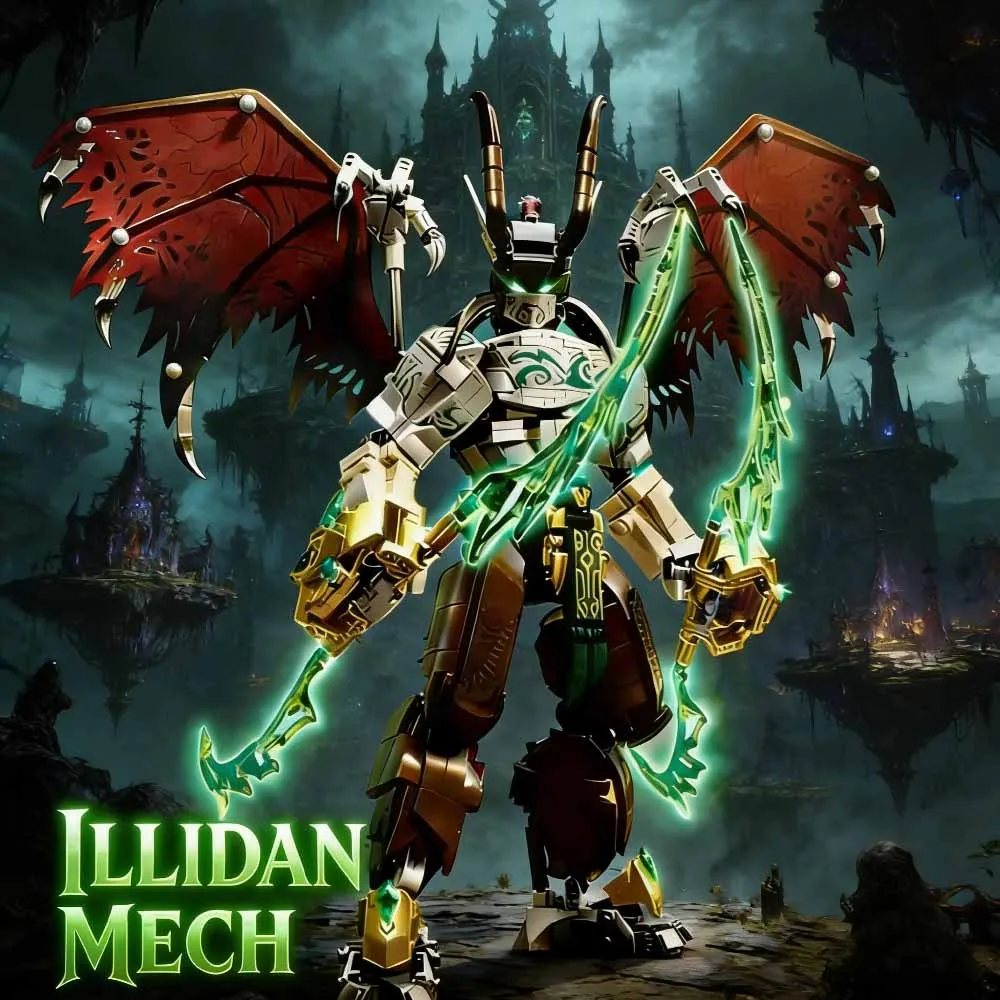 EN STOCK Juego de Construcción de Robots Illidan de World of Warcraft, Bloques de Construcción Educativos, Regalo para Niños, Rompecabezas de 1272 Piezas