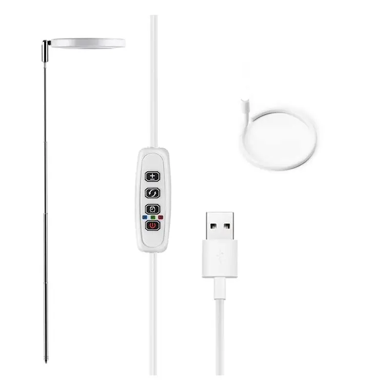 

ABMH-4X Grow Lights For Indoor Plants, Full Spectrum LED Halo Plant Light With Stand Height Adjustable Auto Timer, For Plants