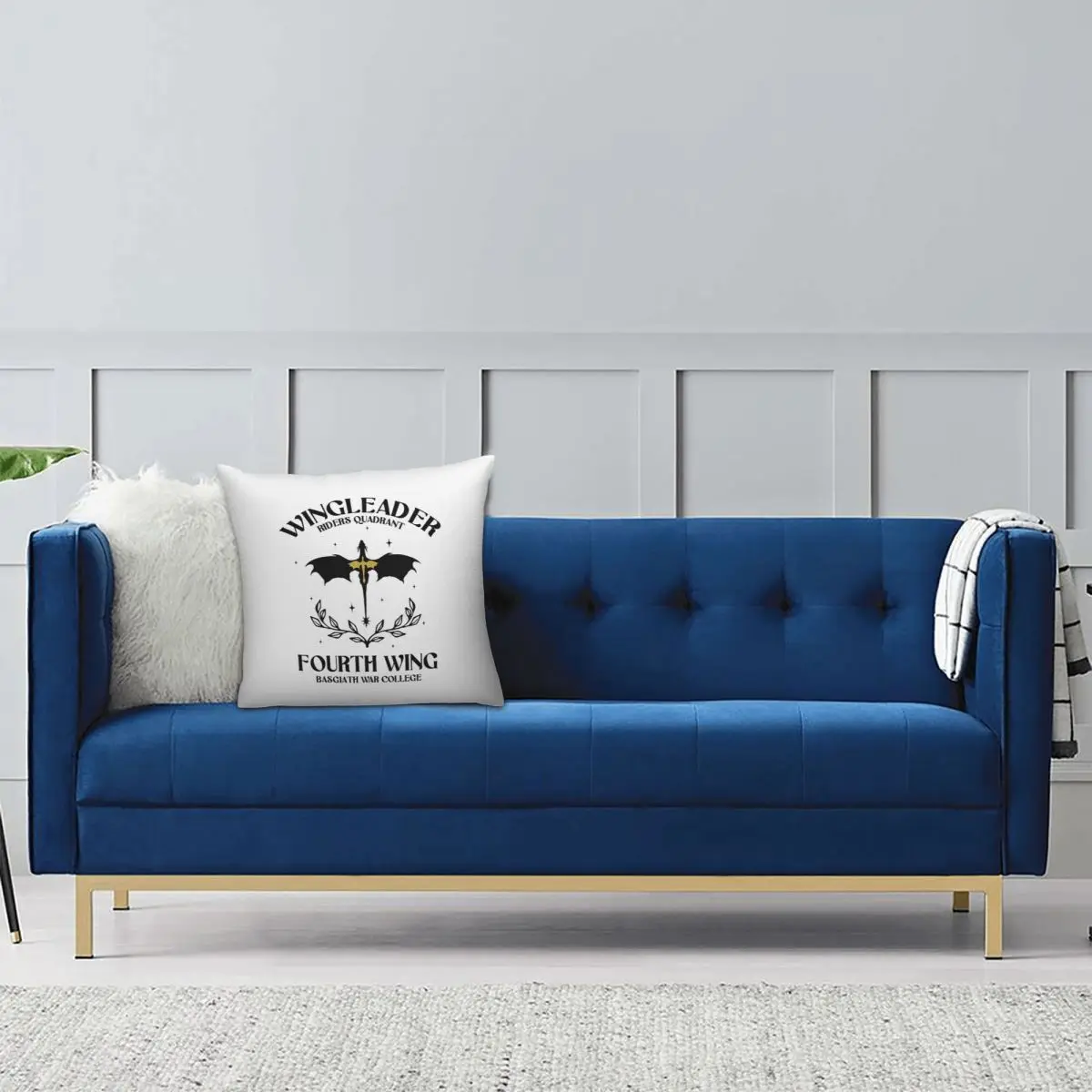 Fourth Wing Dragon Rebecca Yarros Fantasy Bookish Square Pillowcase Pillow Cover Cushion Decor Comfort Throw Pillow for Bedroom
