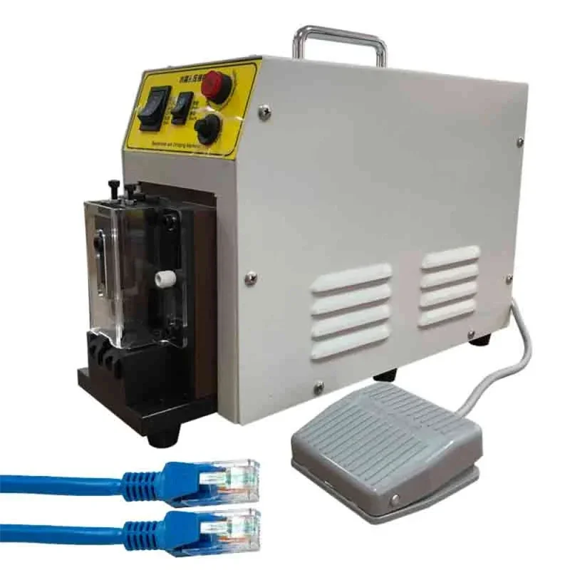 JCW-321 Cat5 cable crimping machine network crystal head connector cat6 crimping pressing equipment