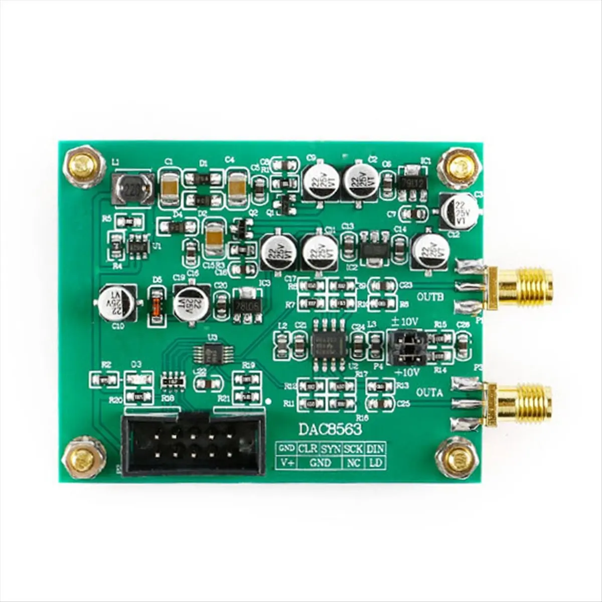 A003 DAC8563 Digital to Analog Conversion Module Data Acquisition Module Dual 16-Bit Adjustable ± 10V Voltage Board