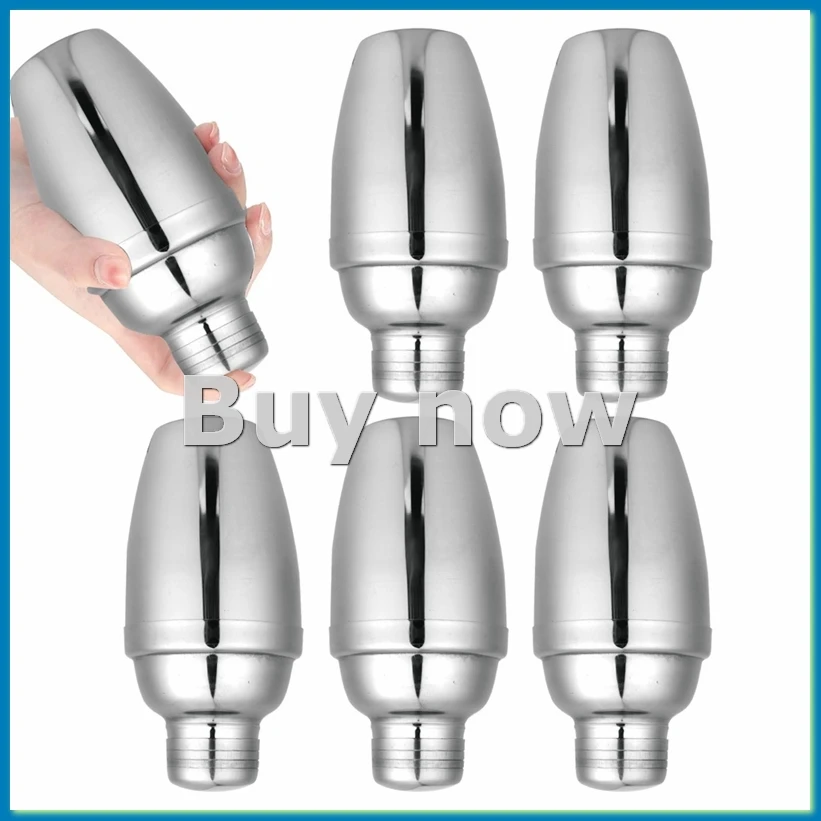6PCS Mini Cocktail Shaker, Drink Shakers Cocktail,Stainless Mini Shaker, Cocktail Shaker with Strainer, 250ml-A55K