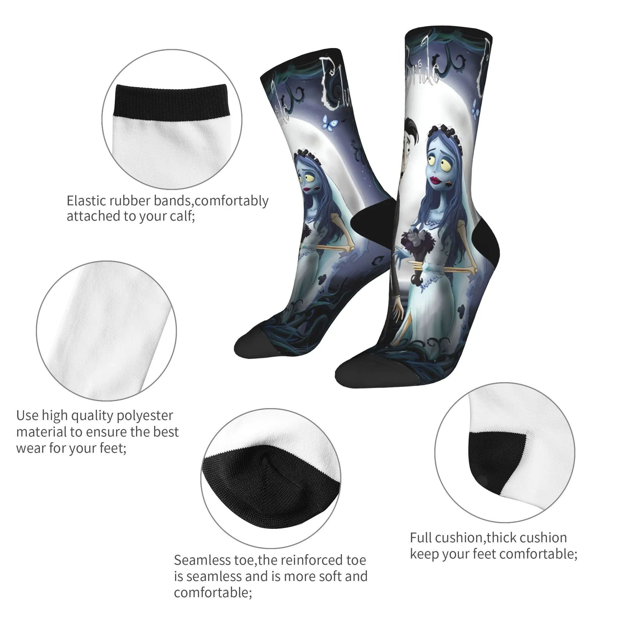 Anime Film C-Corpse Braut Socken Koreanische Strümpfe Unisex Männer Atmungsaktive Outdoor Sport Socken Herbst Grafik Anti Schweiß Socken