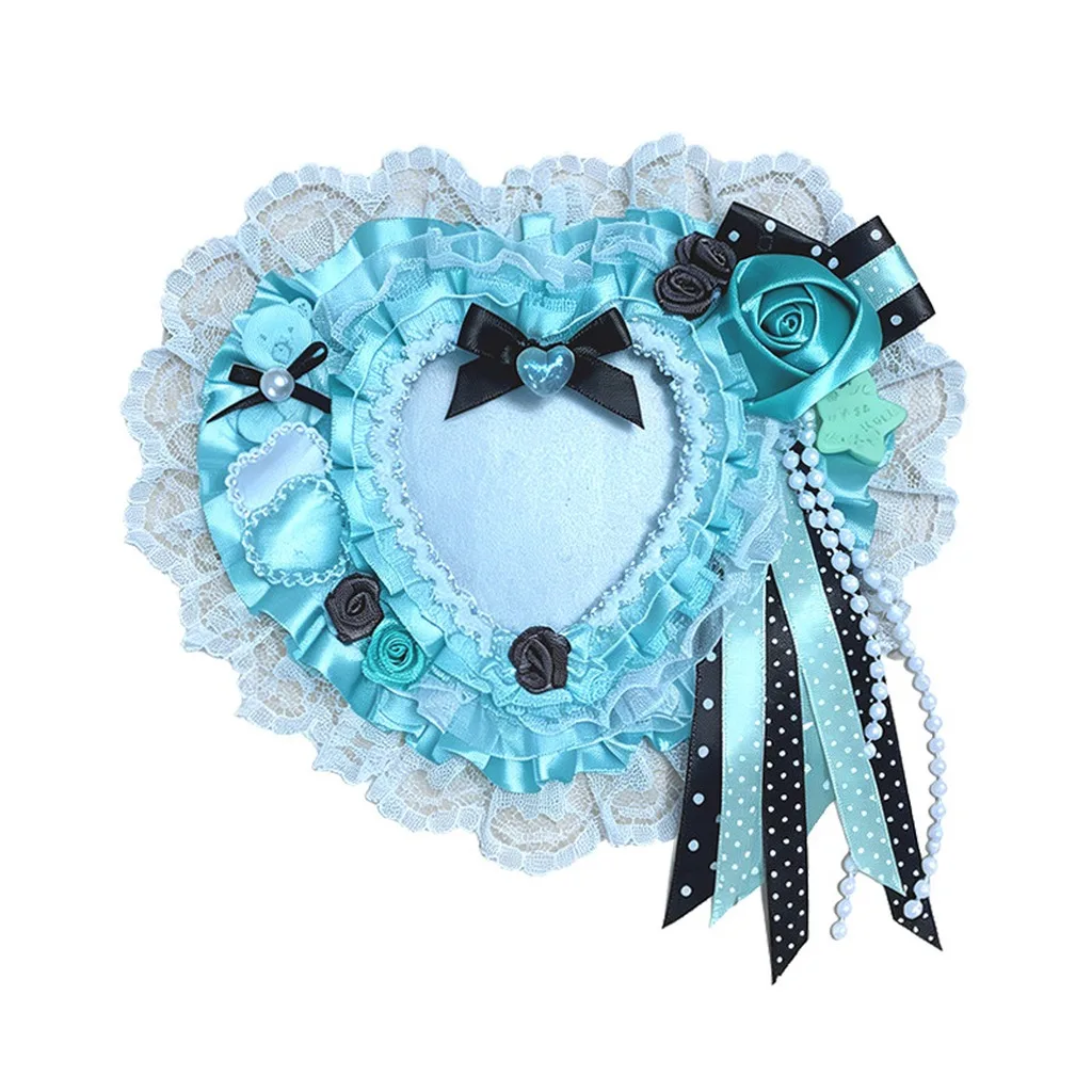 Rose Pearl Card Holder Rose Themed Heart Shaped Photocard Holder Card Id Holder Handmade Ita Bag Accessory For Other Cards Id