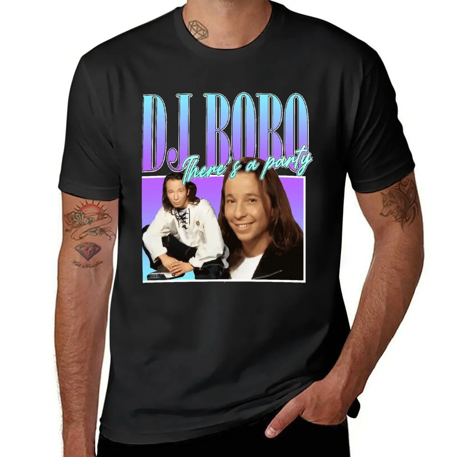 DJ Bobo 90s Style Eurodance T-Shirt plus sizes vintage t shirts mens designer clothes