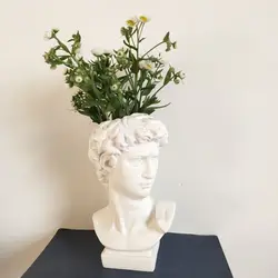 Epoxy Resin Silicone Mold David Head Vase Silicone Molds Pot Gypsum Mold Pen Holder Flowerpot Vase Potted Clay Moulds