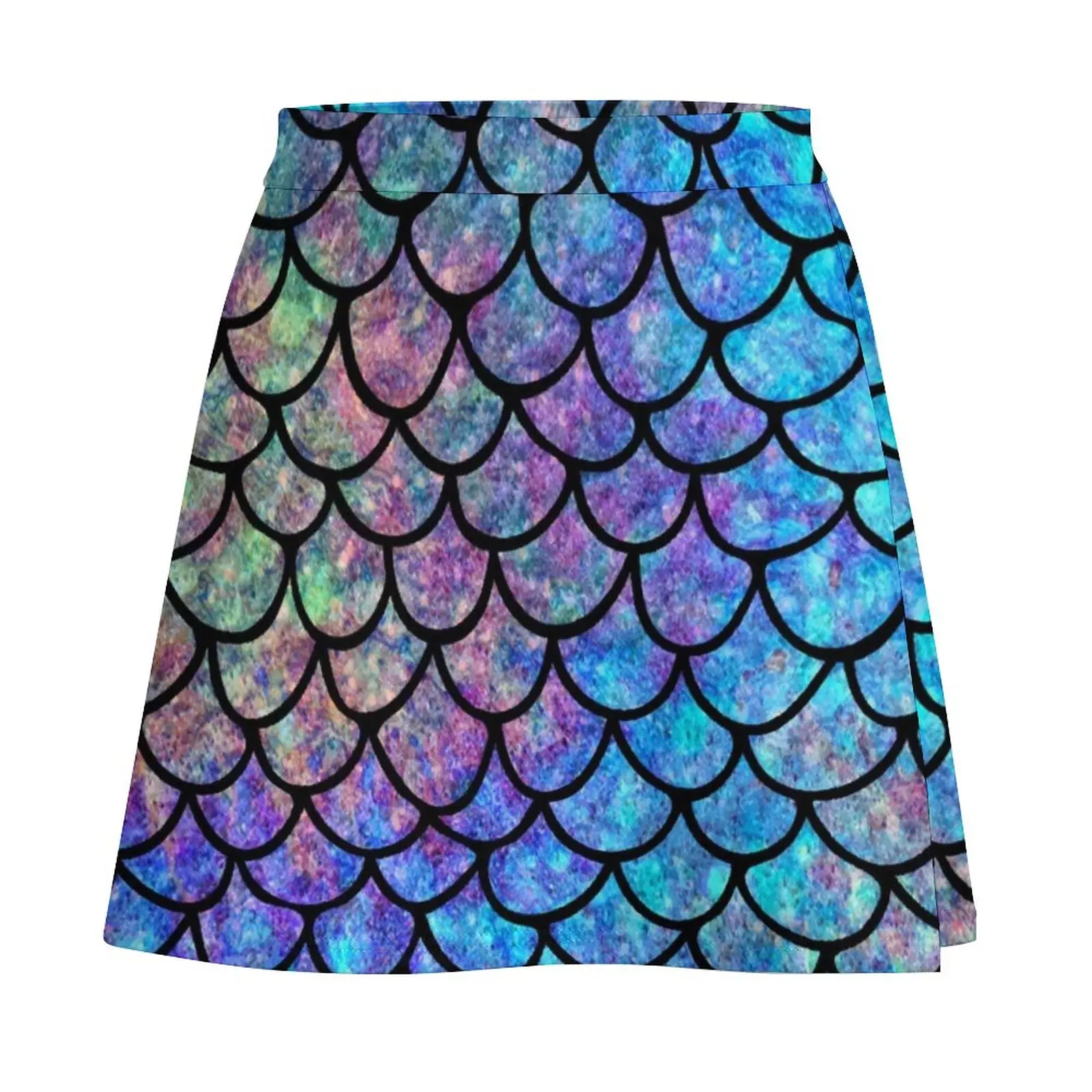 Minifalda de escamas de sirena de colores para mujer, ropa coreana, falda kawaii elegante, falda de falda para mujer