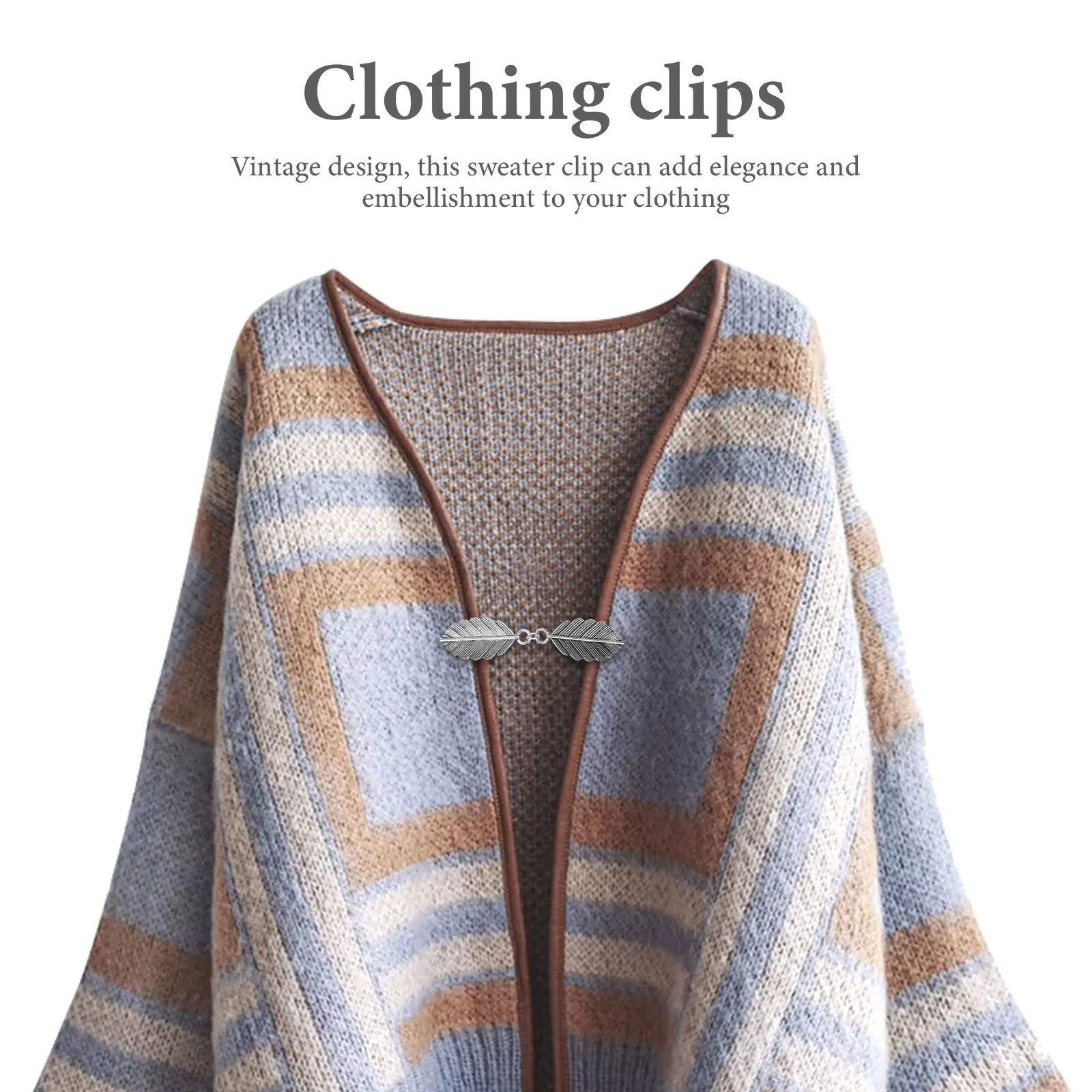 

Alloy Accessories Brooch Cardigan Clips Decorative Sweater Metal Chic Shirt Fashion Dress Shawl Cinch for Clothing