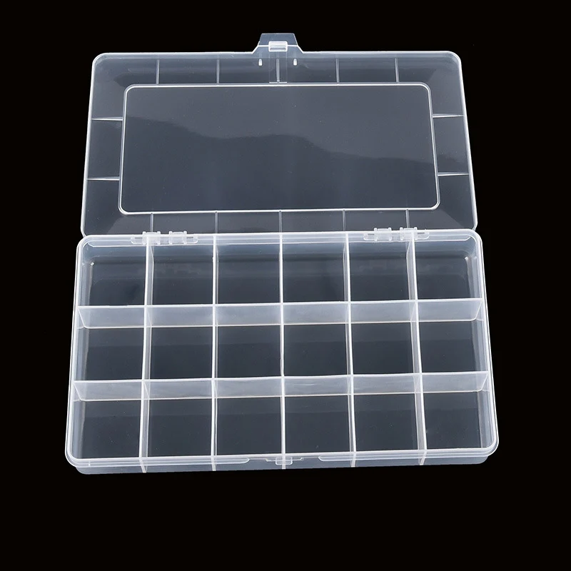 24 Grid Transparent Storage Boxes Hardware Buttons Fishing Jewellery Accessories Packaging Boxes Stationery Storage Boxes