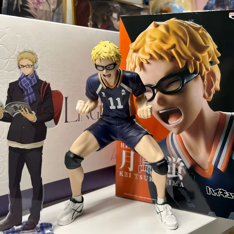 

В наличии Bandai Banpresto Haikyuu Kei Tsukishima Posing Фигурка Аниме Модель Фигурка Аниме Периферия Настольные Украшения Подарки