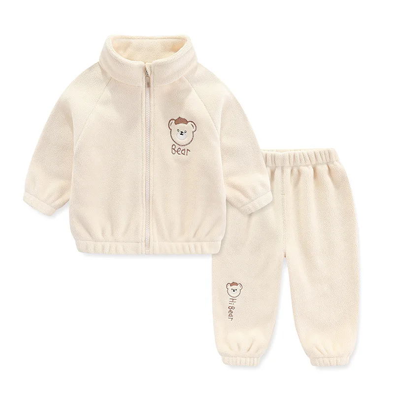 1 2 3 4 anni neonati maschi ragazze set di abbigliamento autunno inverno simpatico orso felpa + pantaloni 2 pezzi abiti bambini tuta regalo di