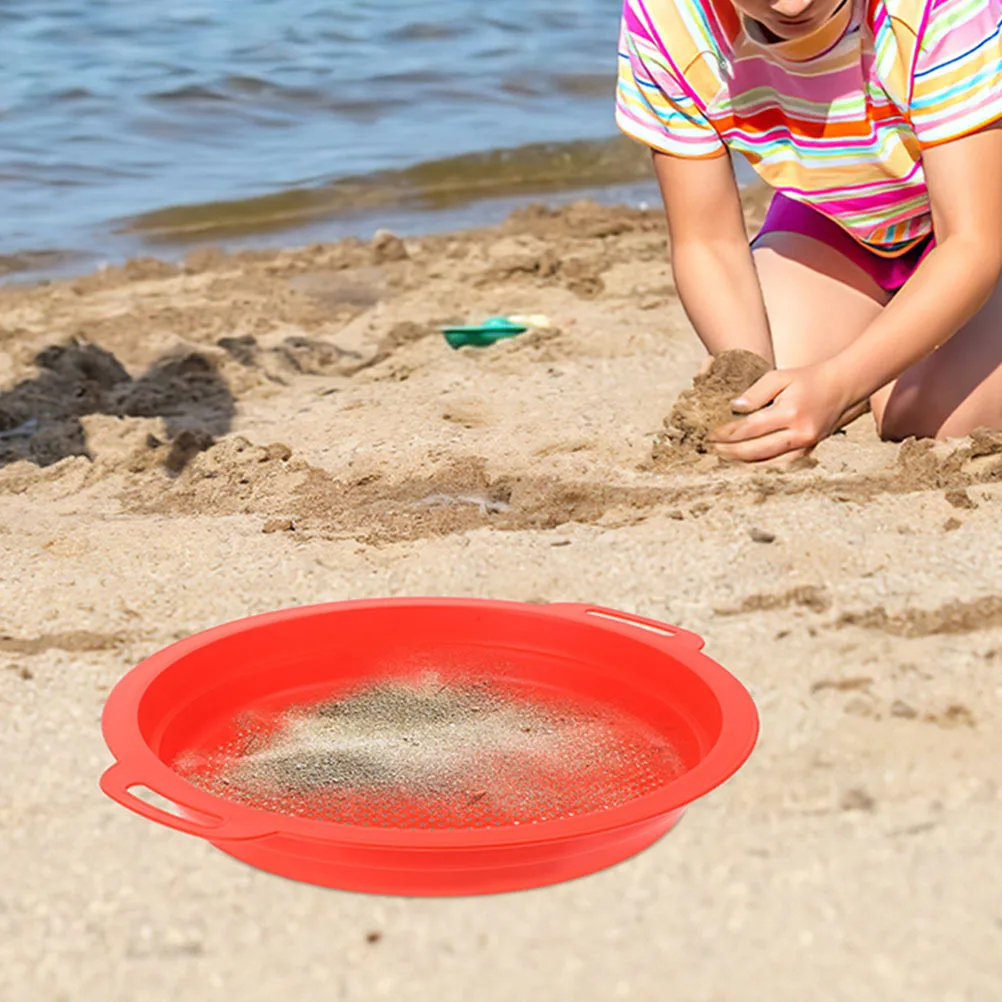 ตะแกรงร่อนทรายสำหรับเด็ก 4 ชิ้น ทำจากพลาสติกน้ำหนักเบา ทนทาน เหมาะสำหรับเด็กๆ ใช้กรองทราย สำหรับกิจกรรมกลางแจ้ง ท่องเที่ยวแบบครอบครัว พกพาสะดวก