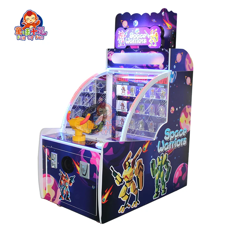 Coin Operated Kids Shooting Game Machine Indoor Arcade Space Warrior Ball Toss  Game for Children  Amusement Center Equipment