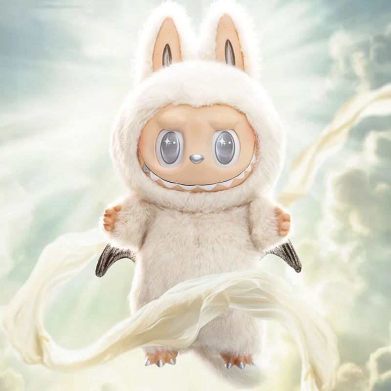 Labubu The Monsters Angel In Clouds Vinyl Face Cute Toy Doll Kawaii Labubu Figurine Room Decoration Girl Surprise Birthday Gifts