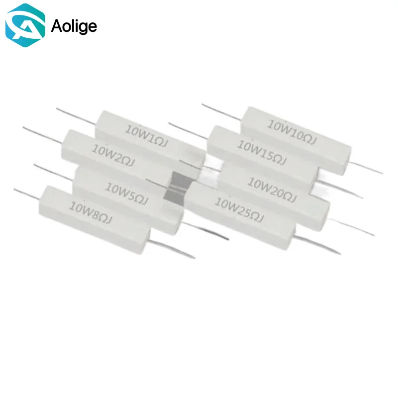 

10 units. 10W 5% Ceramic Cement Resistor in a Package 0.1R 0.22 0.33 0.5 Ohm 6.8K 0.25R 0.5R 3R 27R 12R 100R Non-Inductive Resis