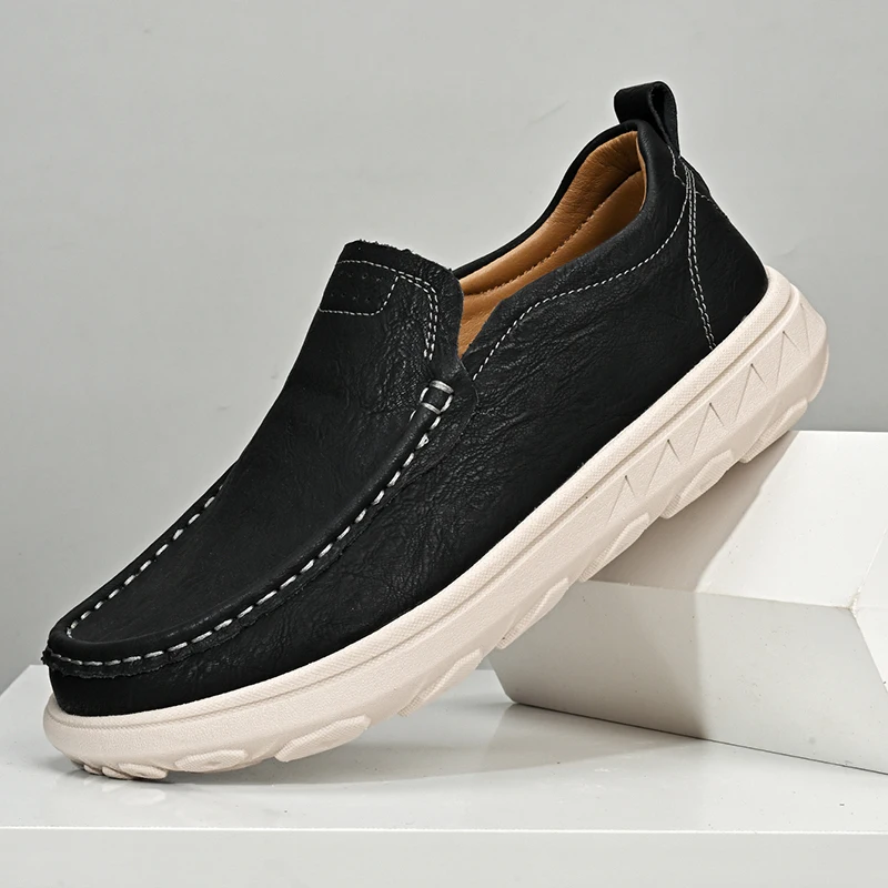 

Men's Loafers Casual Shoes Fashion Comfortable Driving Shoes PU Leather Men Driving Shoes Handmade Flat Shoes Men Sneakers New