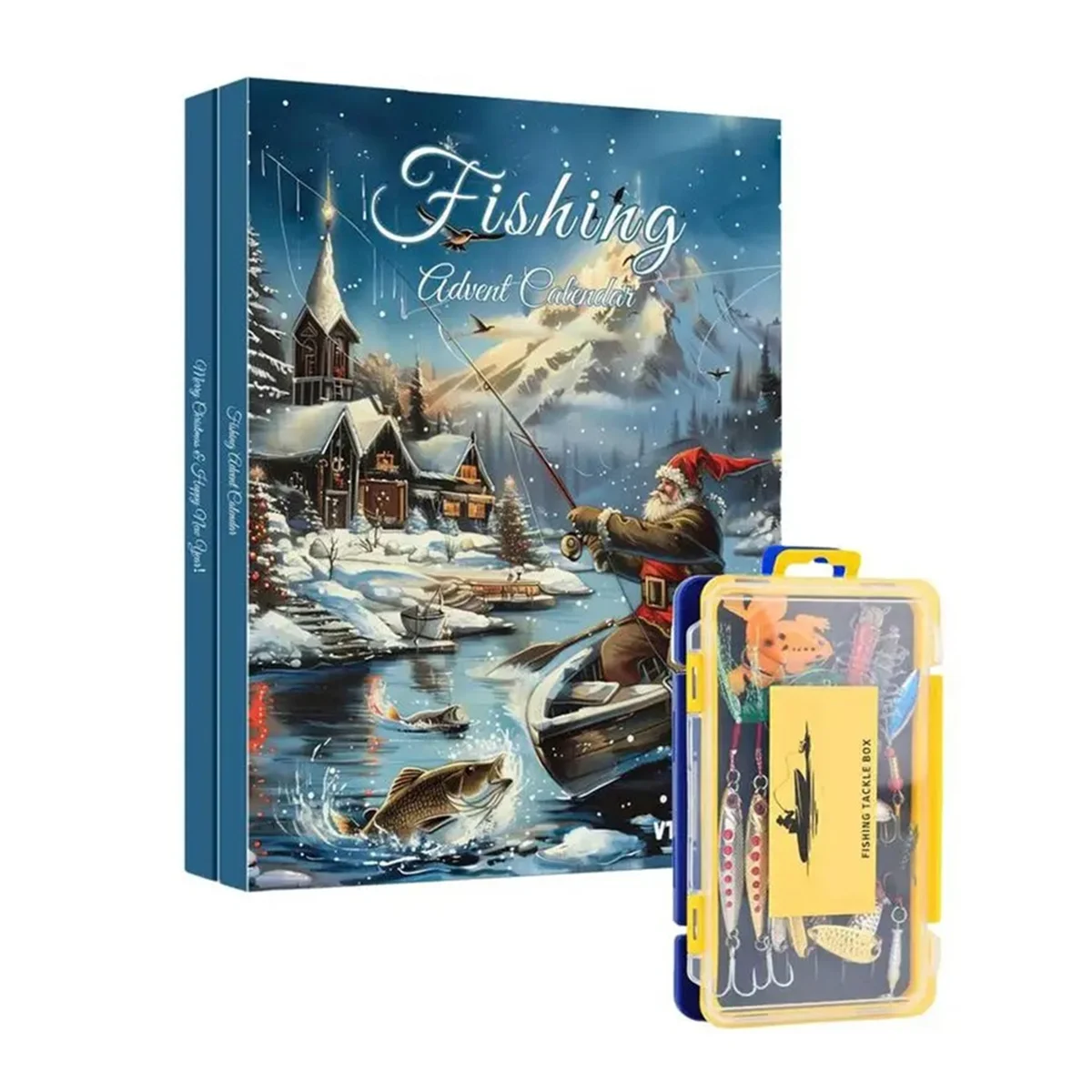 

AB51 AdventCalendar Fishing Tackles Christmas Fishing Tackles Countdown Calendar Multifunctional Fishing Lures with Storage