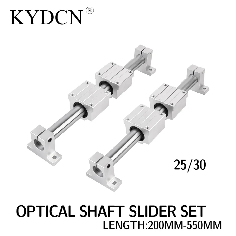 

Optical Axis 25 30 Length 200-550 SC box slider 4 pieces Two chrome plated rods plus four SK support seats