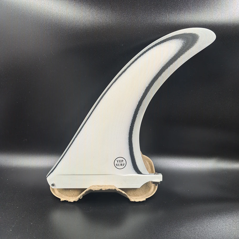 

Плавник для лонгборда 8/9 дюймов, из стекловолокна, одинарный центральный, для сапборда, сменный плавник для серфборда, с инструментом и винтом для крепления плавника