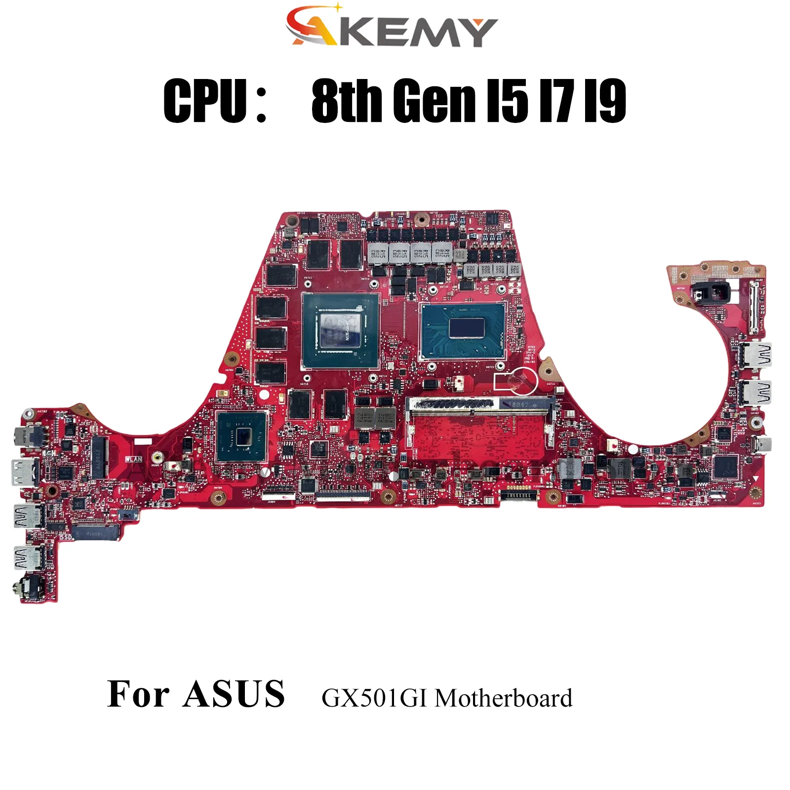 

GX501GI Материнская плата для ноутбука ASUS ROG Zephyrus GX501G GX501GI Материнская плата для ноутбука с процессором I5 I7 I9 100% тестирование ОК быстрая доставка