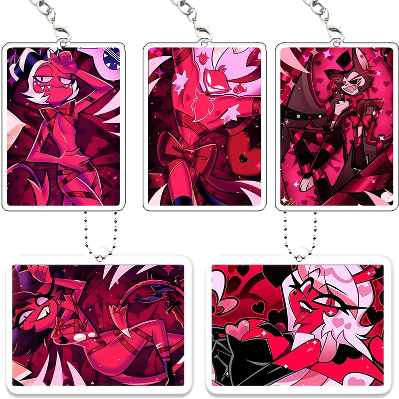 Moxxie Acryl-Schlüsselanhänger Anime Cartoon Asmodeus Blitz Millie Verosika Taschenanhänger Deko-Accessoires Mayday Geburtstagsgeschenk