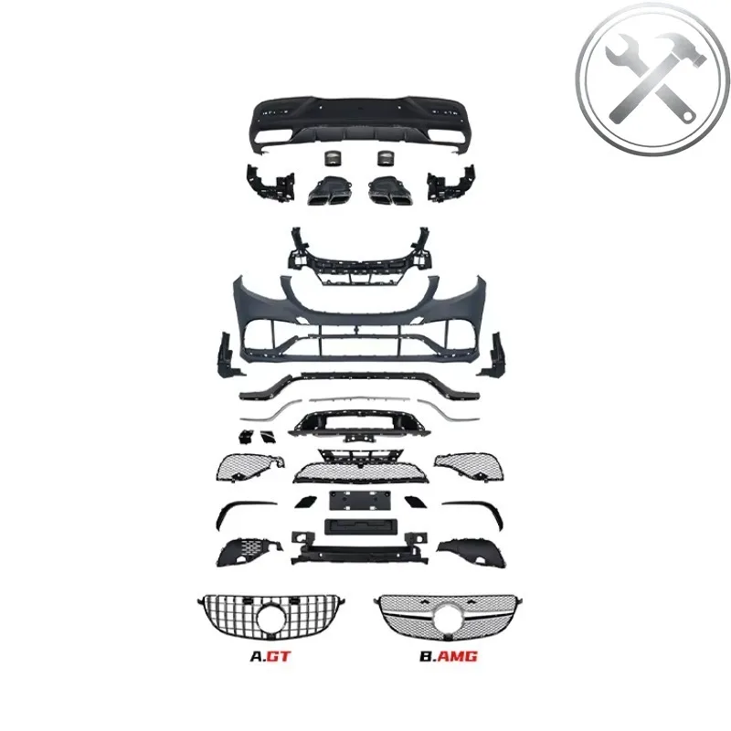 

GLE63 Design Full Body Kit Front Rear Bumper Grille Side Skirt Exterior Modified Parts For GLE Coupe C292 2015-2019