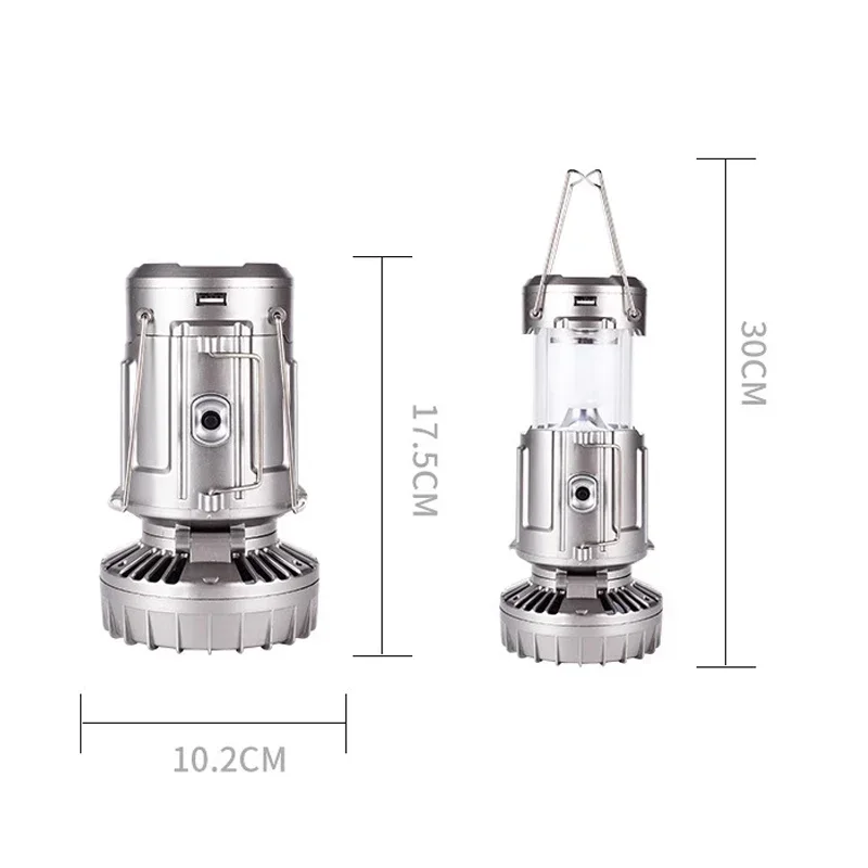 Внешний вентилятор 3 в 1, ручная многофункциональная лампа на солнечной батарее, портативный Перезаряжаемый USB Электрический вентилятор, аксессуары для кемпинга