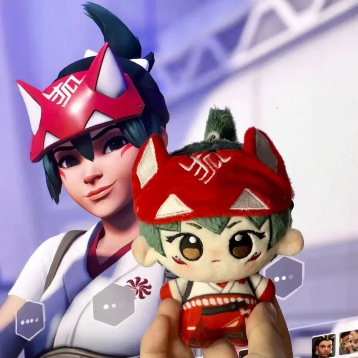 2026 جديد 10 سنتيمتر Overwatch كيريكو أفخم تأثيري أنيمي بلوشي ظهره المفاتيح قلادة الاطفال هدية الكريسماس