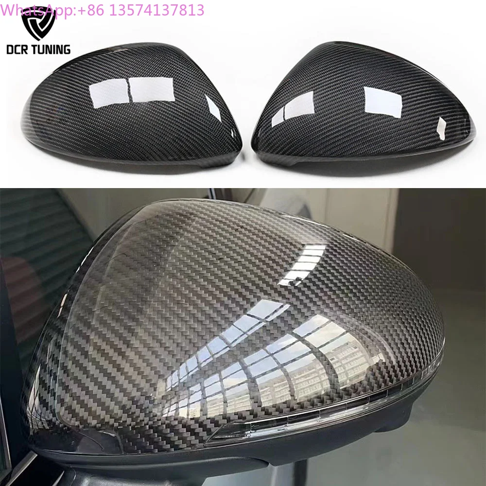 

9Y1 Cayenne Carbon Fiber Door Mirror Cover for Porsche LHD 2018-2023 Car Mirror Casing Stick on Style
