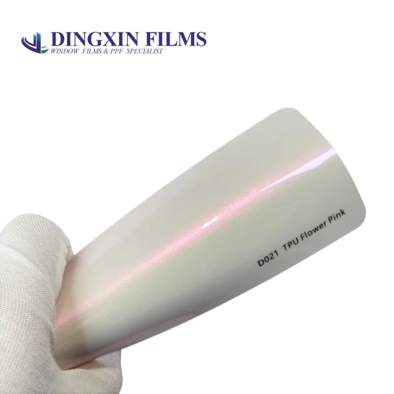 Premium Self-Healing TPU Car Wrap Film in Flower Pink - Soft Gloss Metallic, Scratch & Yellowing Resistant