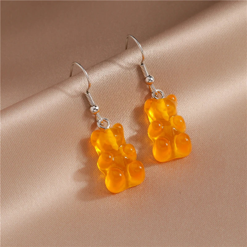 Nette Gummibärchen Ohrstecker für Frauen Candy Farben Tier Baumeln Ohrringe Brincos Femme Mädchen Party Urlaub Schmuck Geschenke – Detail 21