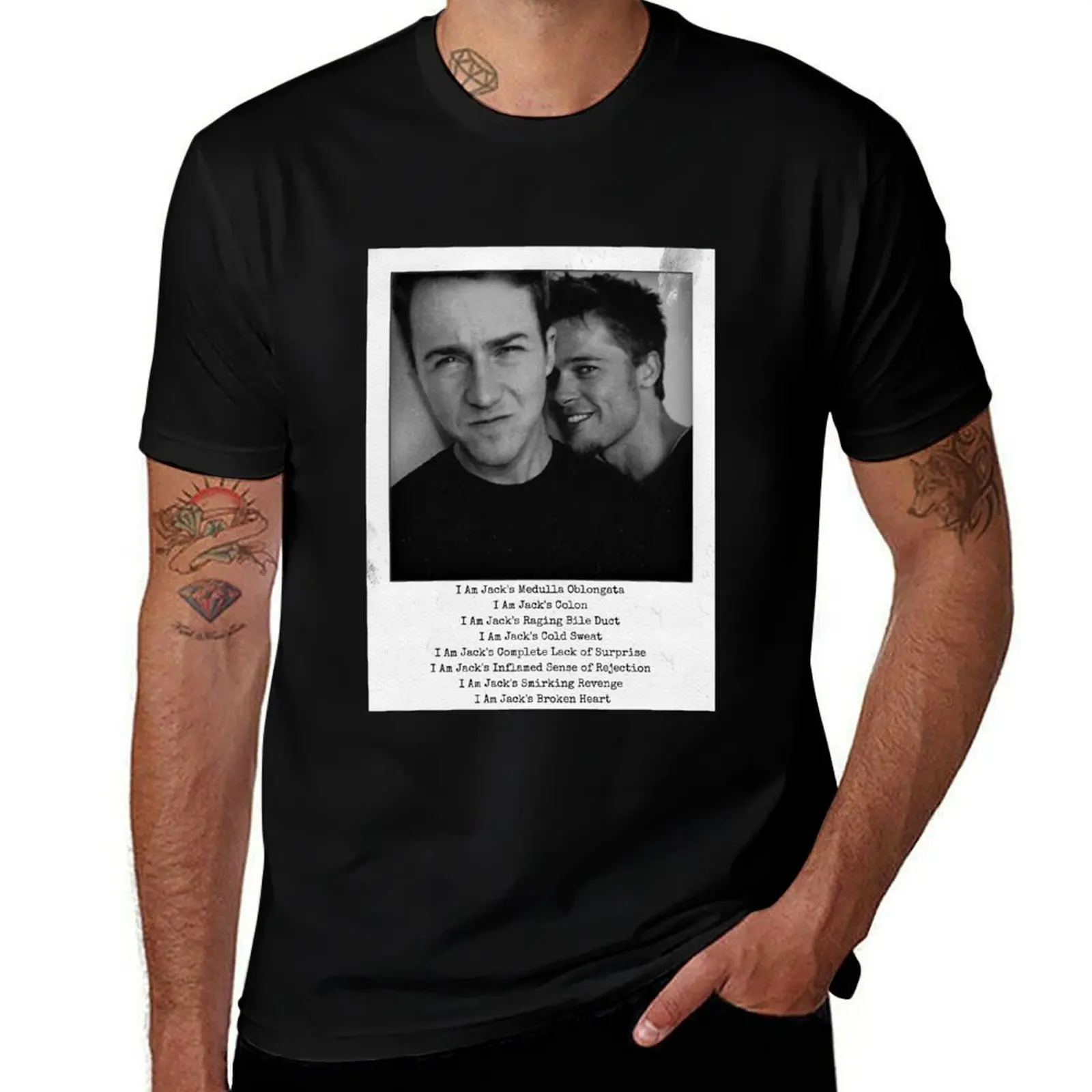 Fight Club - Narrator and Tyler T-Shirt Sweat Absorbing Sports Tee Shirt T-Shirt