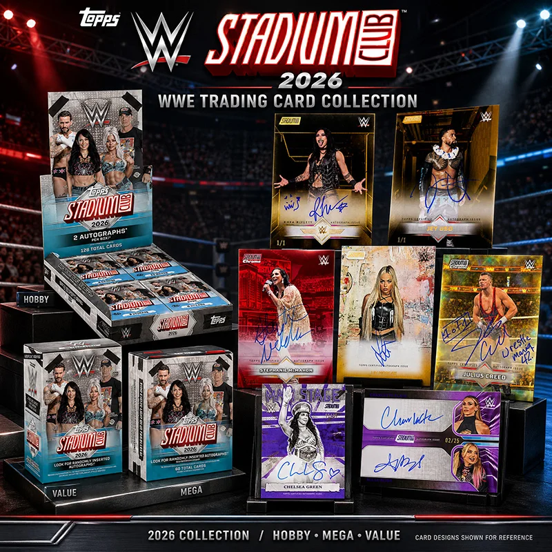 Genuine 2026 Topps Stadium Club WWE Wrestling Collectible Trading Cards Sealed Blind Box Superstar Wrestler Cards Hobby Gift