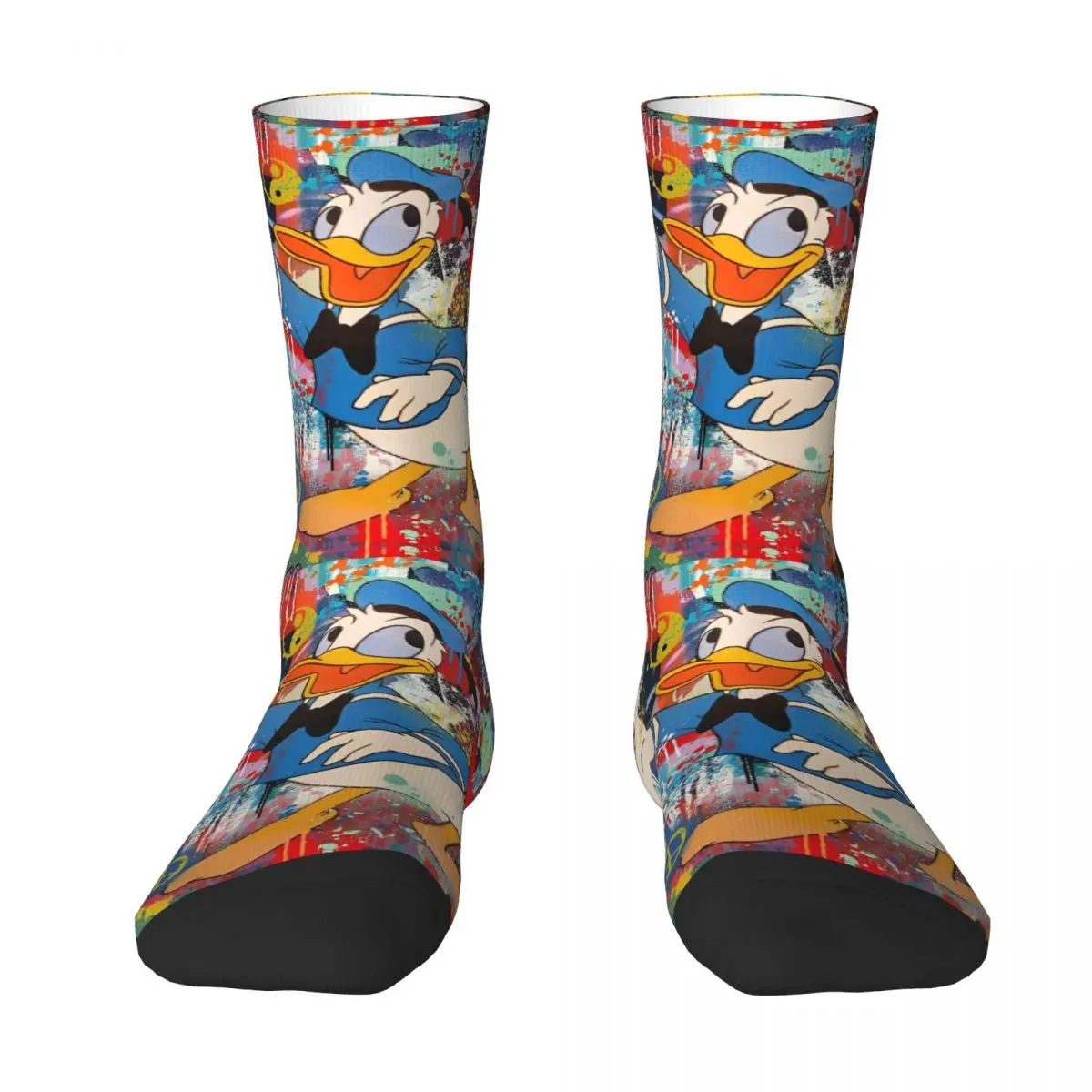 Funny Donald Duck Printed Stockings Adults Men Socks Comfortable Kawaii Socks Winter Cycling Non-Slip Graphic Socks Gift Idea