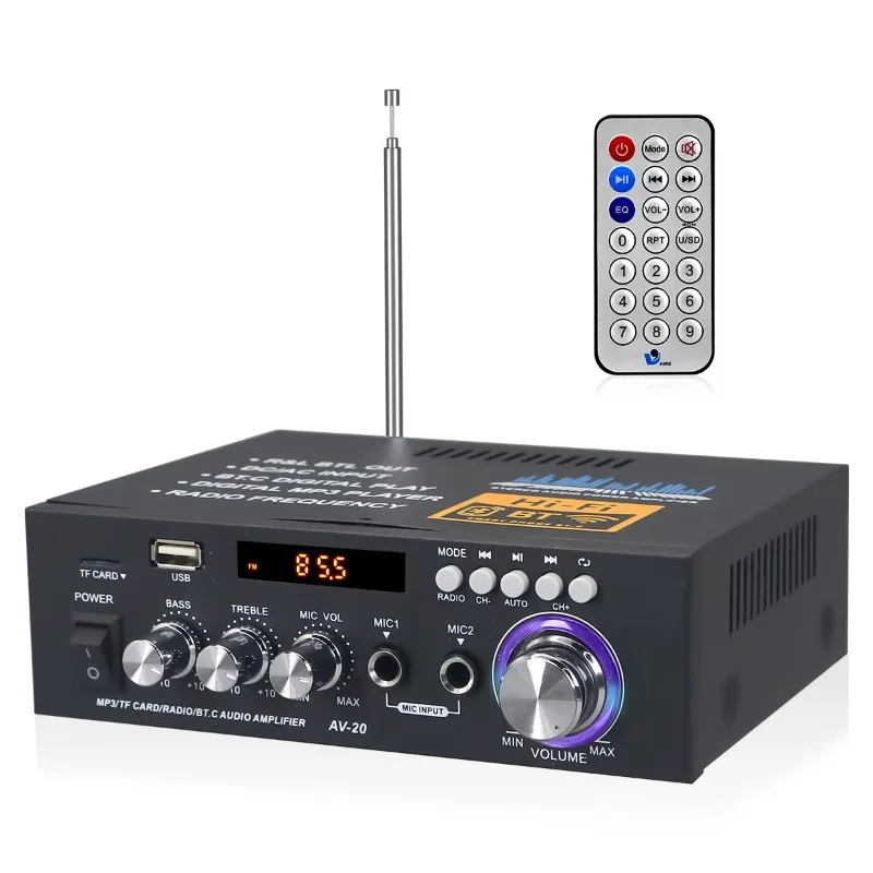 hi-fi-bluetoothオーディオミニカーアンプ-デュアルチャンネルマイク入力-ホームカラオケステレオ-プロフェッショナルオーディオアンプ