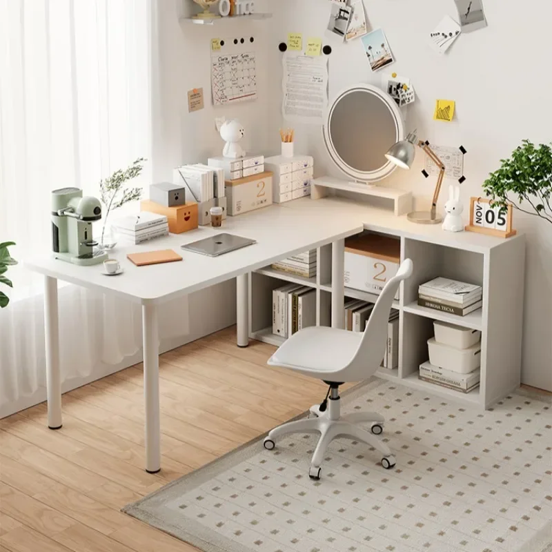 Home Study Office Desks Organizer White Minimalist Unusual Computer Desks Portable Student Escritorio Oficina Modern Furniture